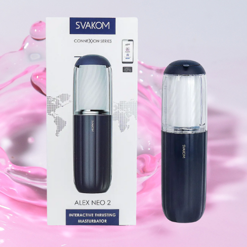 Âm đạo giả Svakom Alex Neo 2 rung thụt điều khiển điện thoại 6