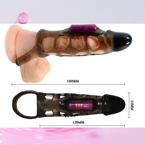 Bao cao su donzen lưới MEN Extension có quai đeo thân rung 1