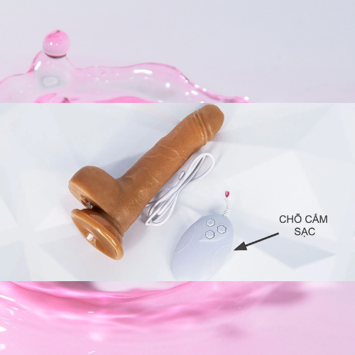 Dương vật giả gắn tường rung thụt phát nhiệt  4