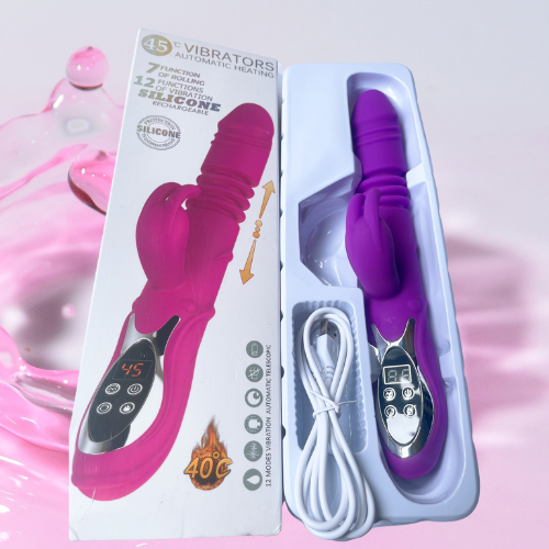 Dương vật giả rung thụt phát nhiệt Rabbit Vibrator 11