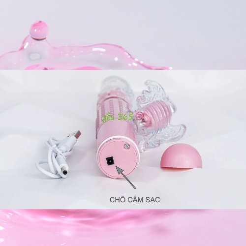 Dương vật giả tự động rung thụt LOTUS có nhánh phụ