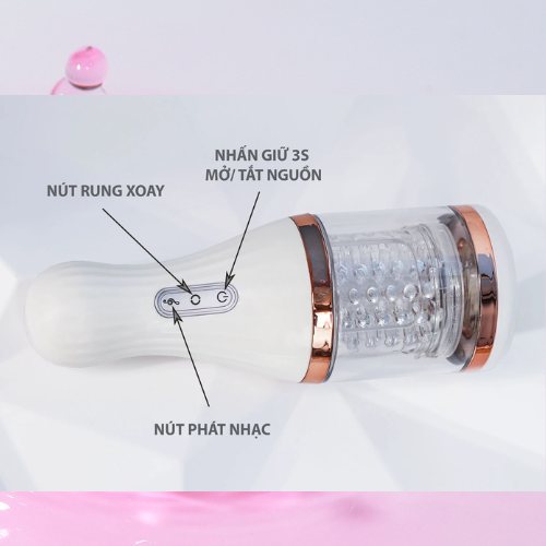 Máy thủ dâm âm đạo giả tự động rung xoay 9