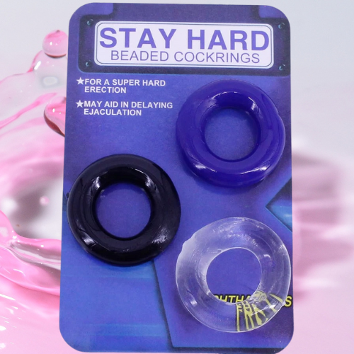 Vòng trơn đeo dương vật Stay Hard 3 màu 1