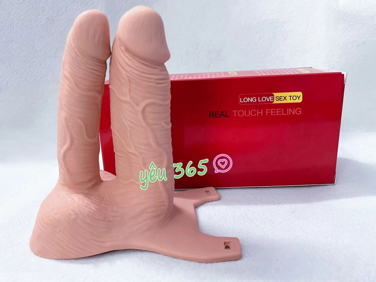 Dương vật giả 2 đầu có dây đeo Long Love