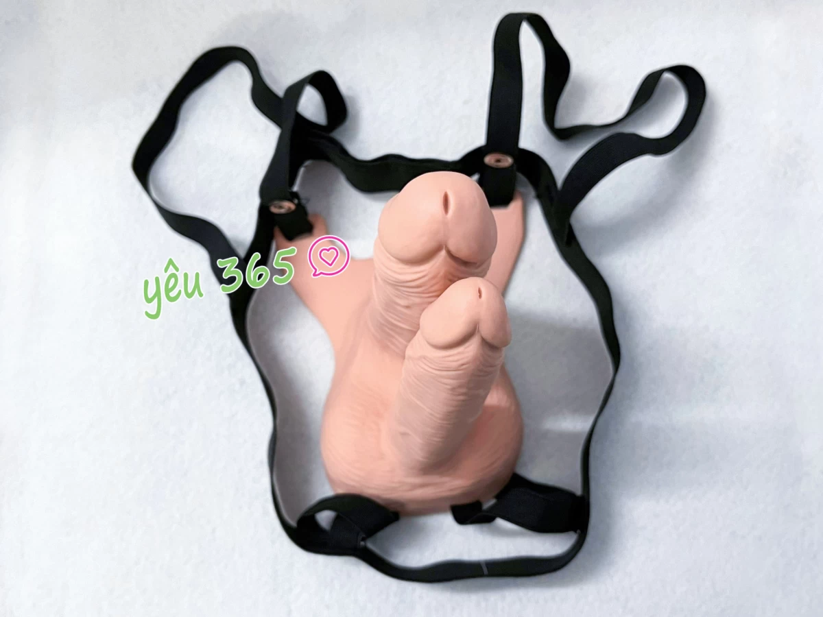 Dương vật giả 2 đầu có dây đeo Long Love