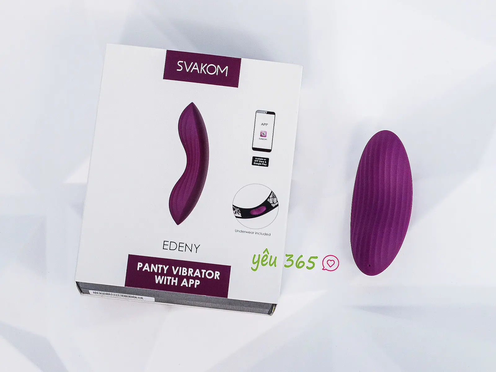 Máy mát xa Lưỡi rung Svakom Edeny siêu mềm điều khiển qua app, có quần lót