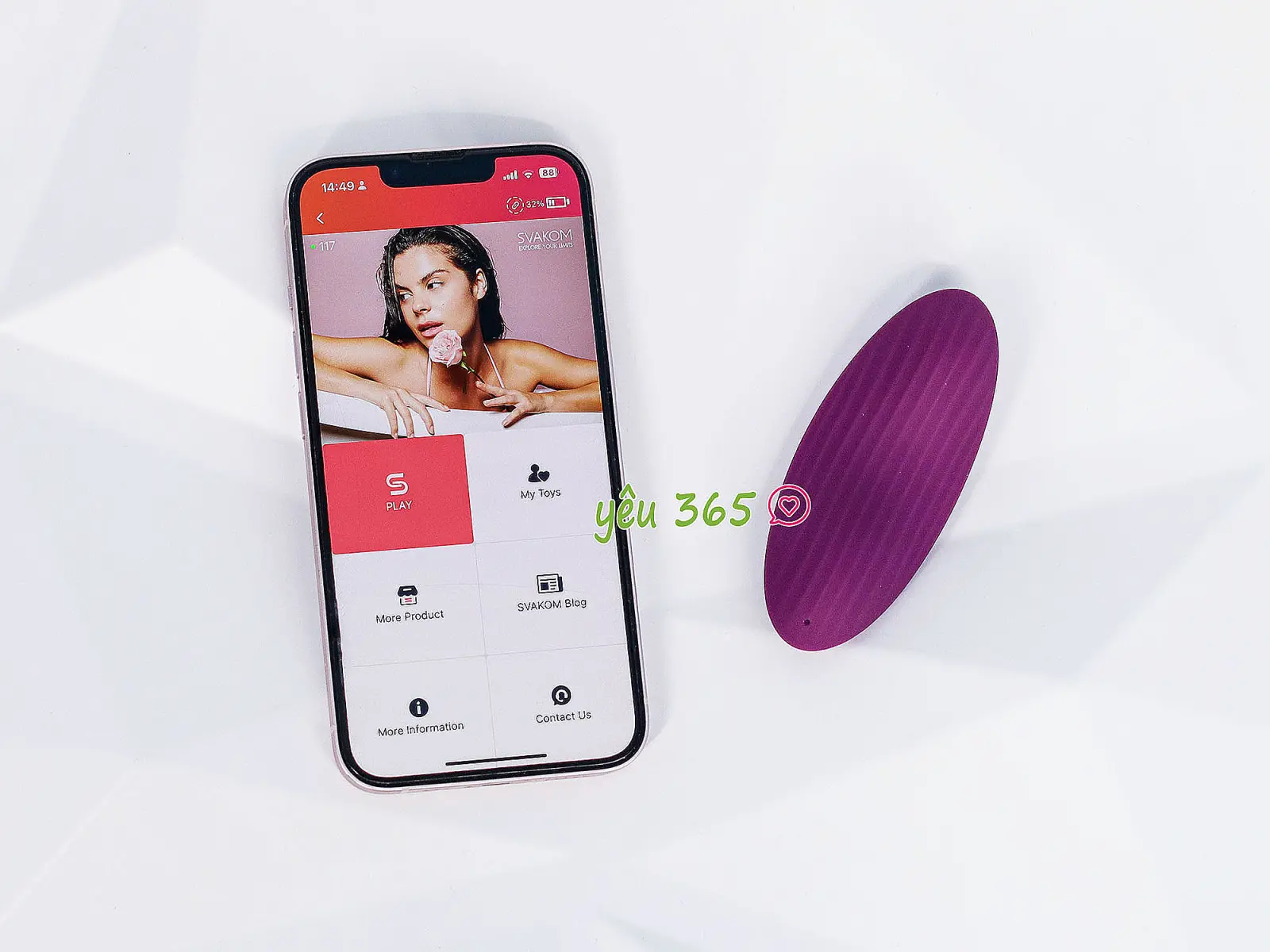 Máy mát xa Lưỡi rung Svakom Edeny siêu mềm điều khiển qua app, có quần lót