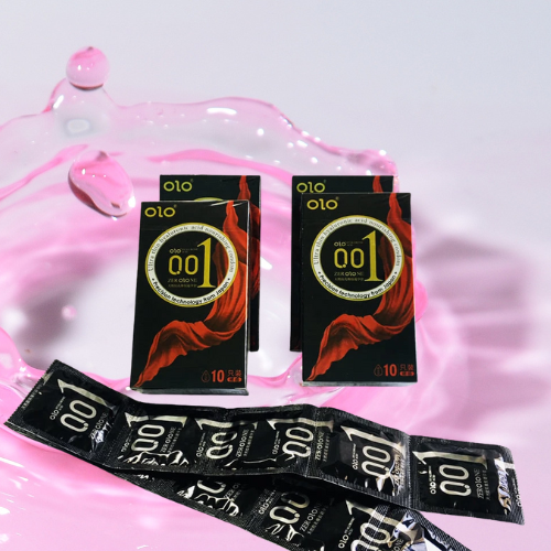 Bao cao su OLO Thin 001 Square Black hộp 10 bao 1
