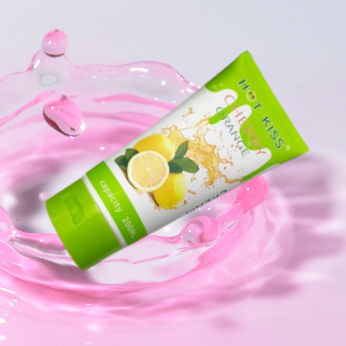 Gel bôi trơn Hot Kiss hương cam chai lớn 200ml 2