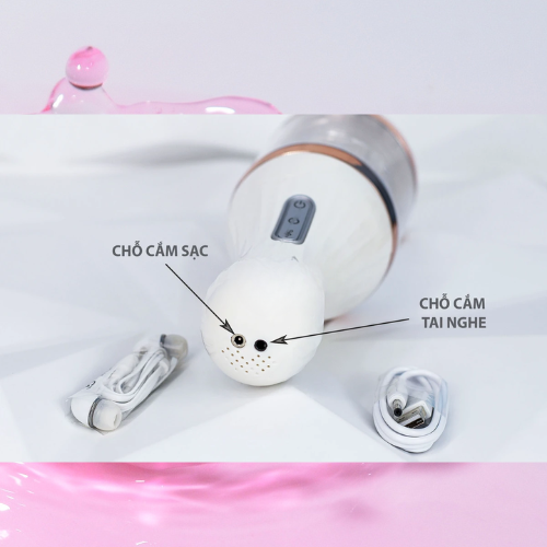 Máy thủ dâm âm đạo giả tự động rung xoay 3
