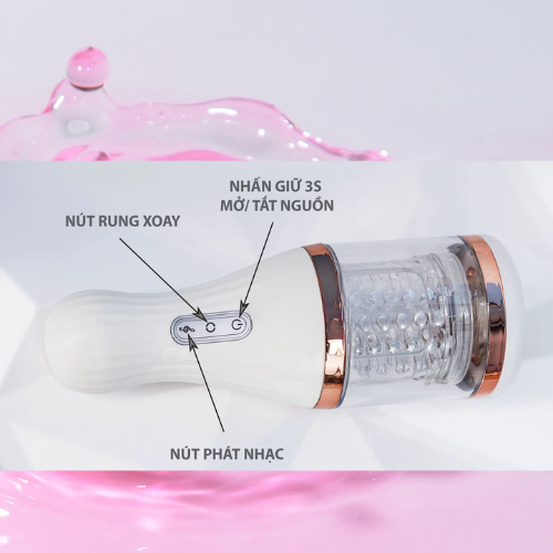 Máy thủ dâm âm đạo giả tự động rung xoay 4