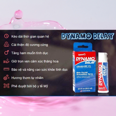 Chai xịt chống xuất tinh sớm Dynamo Delay 22,2ml