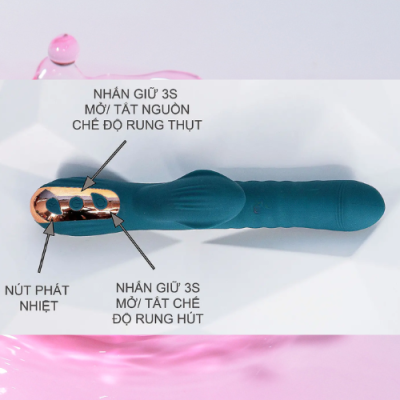 Dương Vật Gỉa Ấm Nóng Rung Thụt 36 Chế Độ