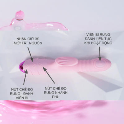 Dương vật giả đa năng Loveable Bird có nhánh rung mạnh mẽ