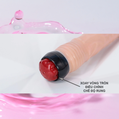 Dương vật giả silicon thẳng có rung