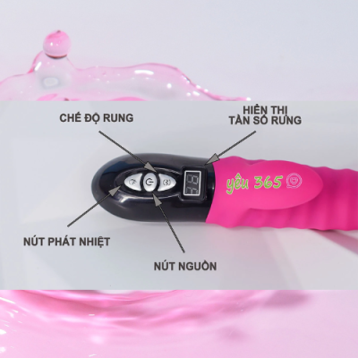Dương vật giả tự đông rung toả nhiệt Heatnc