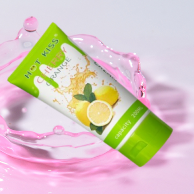 Gel bôi trơn Hot Kiss hương cam chai lớn 200ml