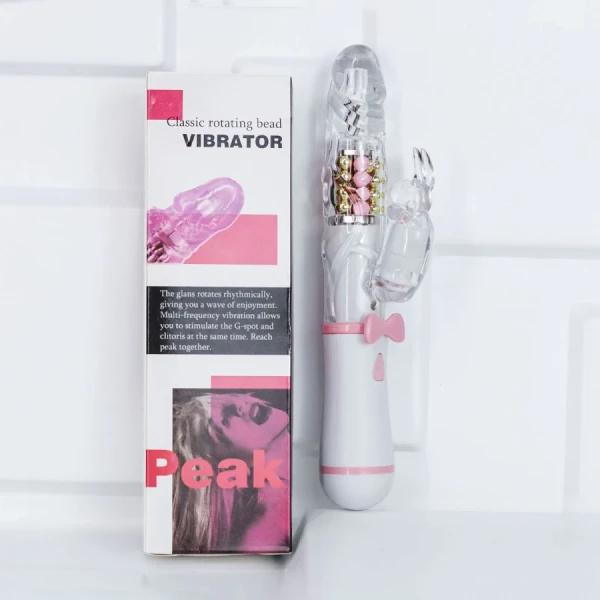 Dương Vật Giả Trong Suốt Rung Xoay Có Nhánh Masage