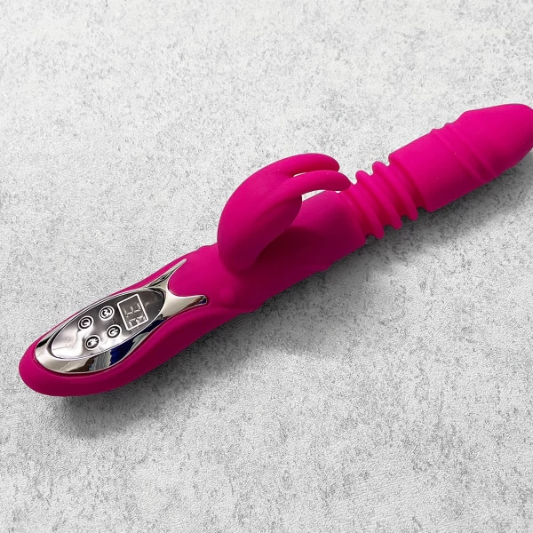 Dương vật giả rung thụt, phát nhiệt Rabbit Vibrator màn hình LCD