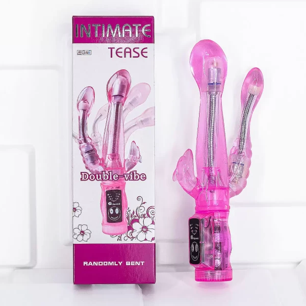 Dương vật giả đa năng Intimate Tease rung kích thích với 3 nhánh