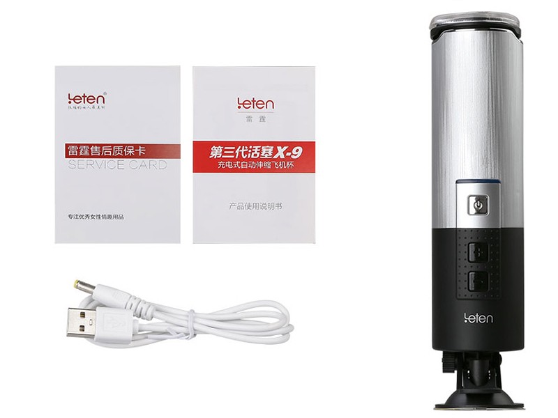 Sex toy âm đạo giả Leten X9 có đế pin sạc 4