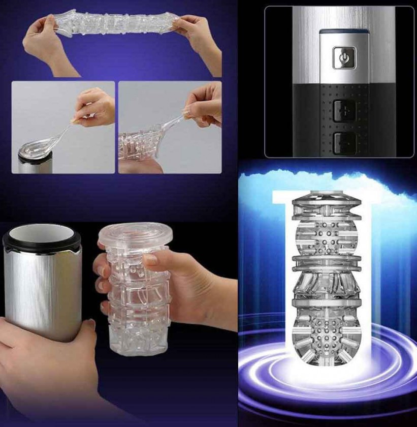 Sex toy âm đạo giả Leten X9 có đế pin sạc 6