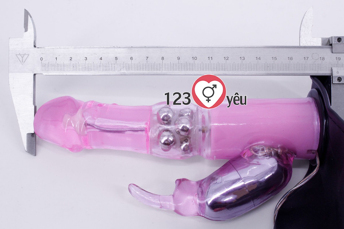 Dương vật giả có dây đeo Ultra Rung xoay 10