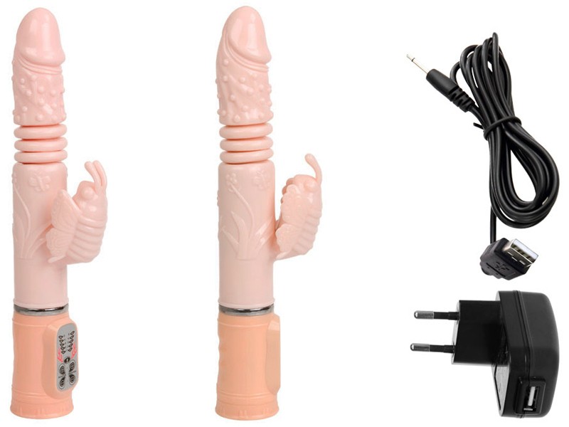 Sex toy dương vật giả phát nhiệt cao cấp pin sạc Wild Butterfly 2