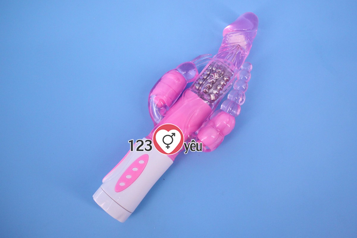 Sex toy dương vật giả đa năng Pretty bunny 3 nhánh 3