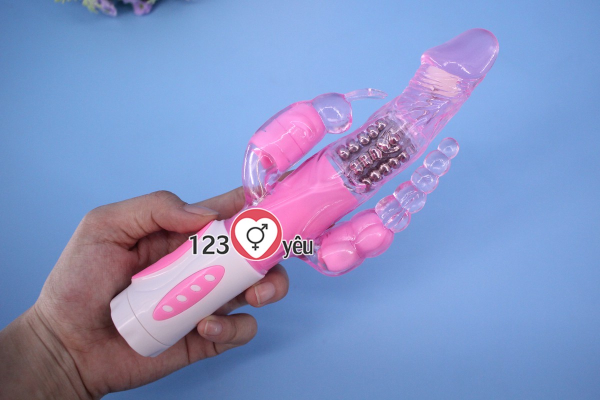 Sex toy dương vật giả đa năng Pretty bunny 3 nhánh 6