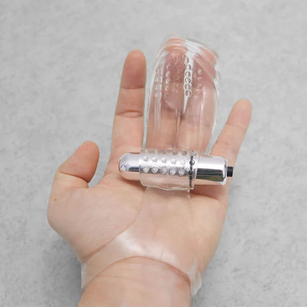 Bao silicone có rung đeo ngón tay kích thích vùng kín