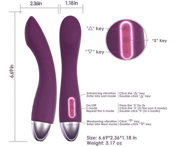 Massage điểm G pin sạc Svakom Lisa nhập khẩu USA 8