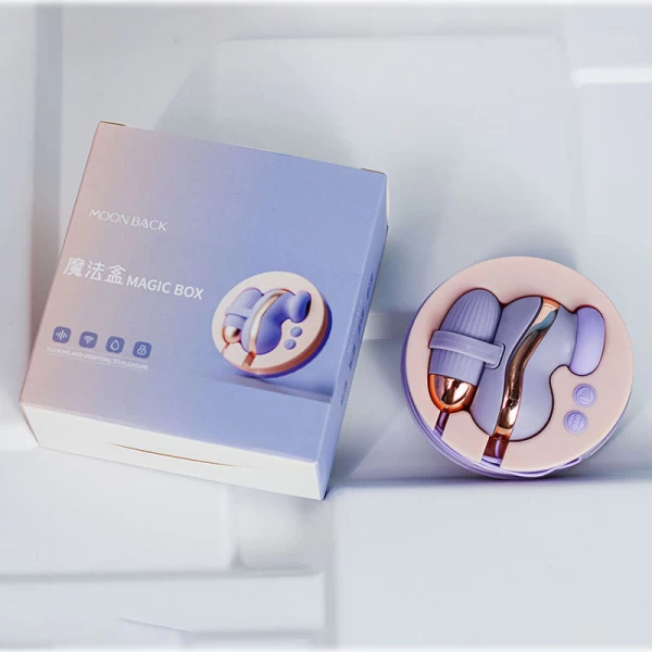 Trứng rung Moon Back Magic Box 2 đầu rung hút