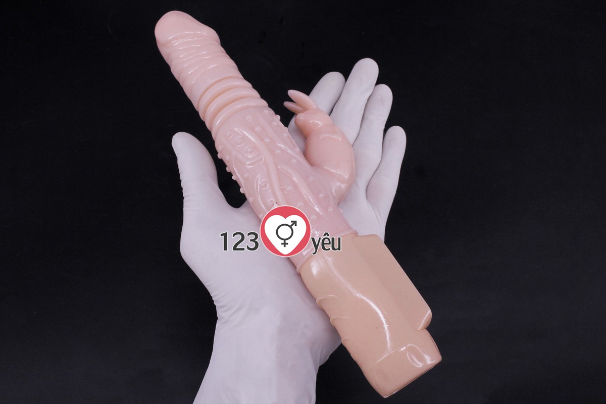 Dương vật giả Hot Bunny rung, thụt phát nhiệt pin sạc 3
