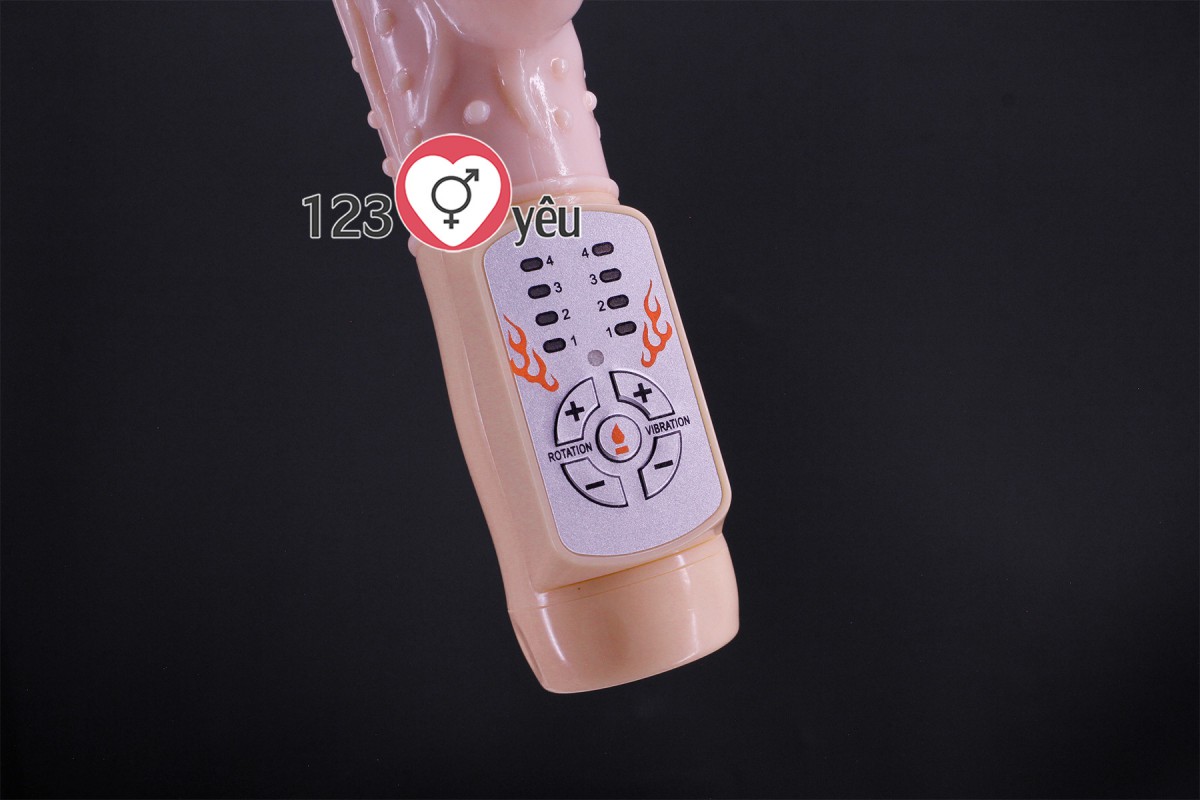Dương vật giả Hot Bunny rung, thụt phát nhiệt pin sạc 9