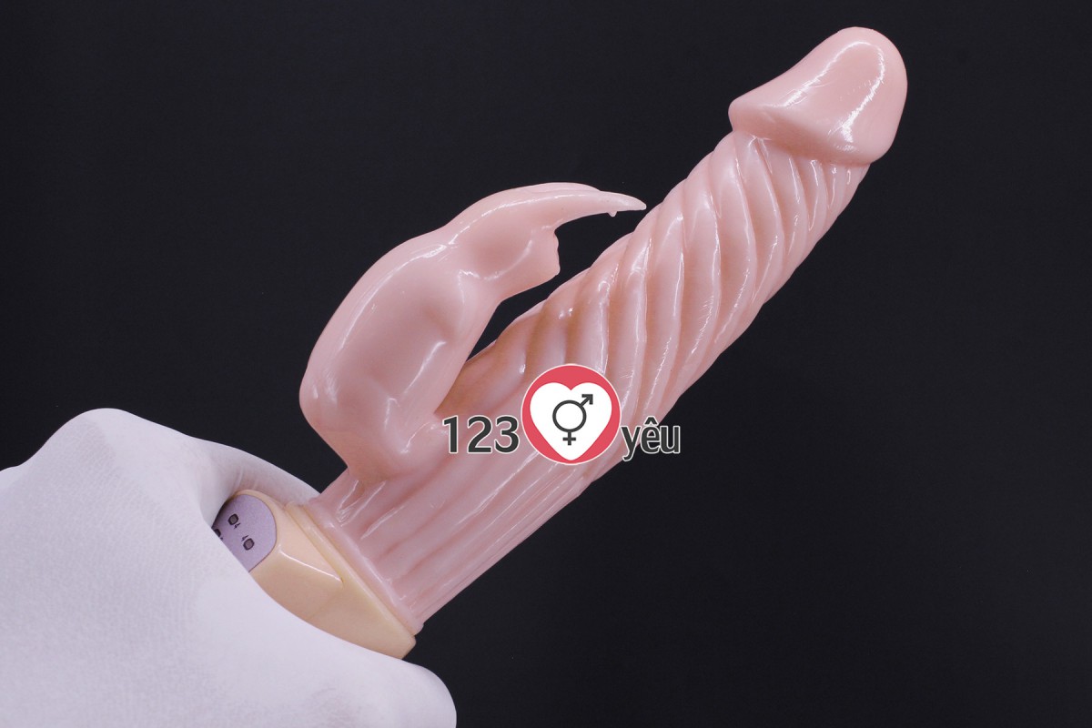 Dương vật giả Fire Bunny rung, ngoáy phát nhiệt pin sạc 4