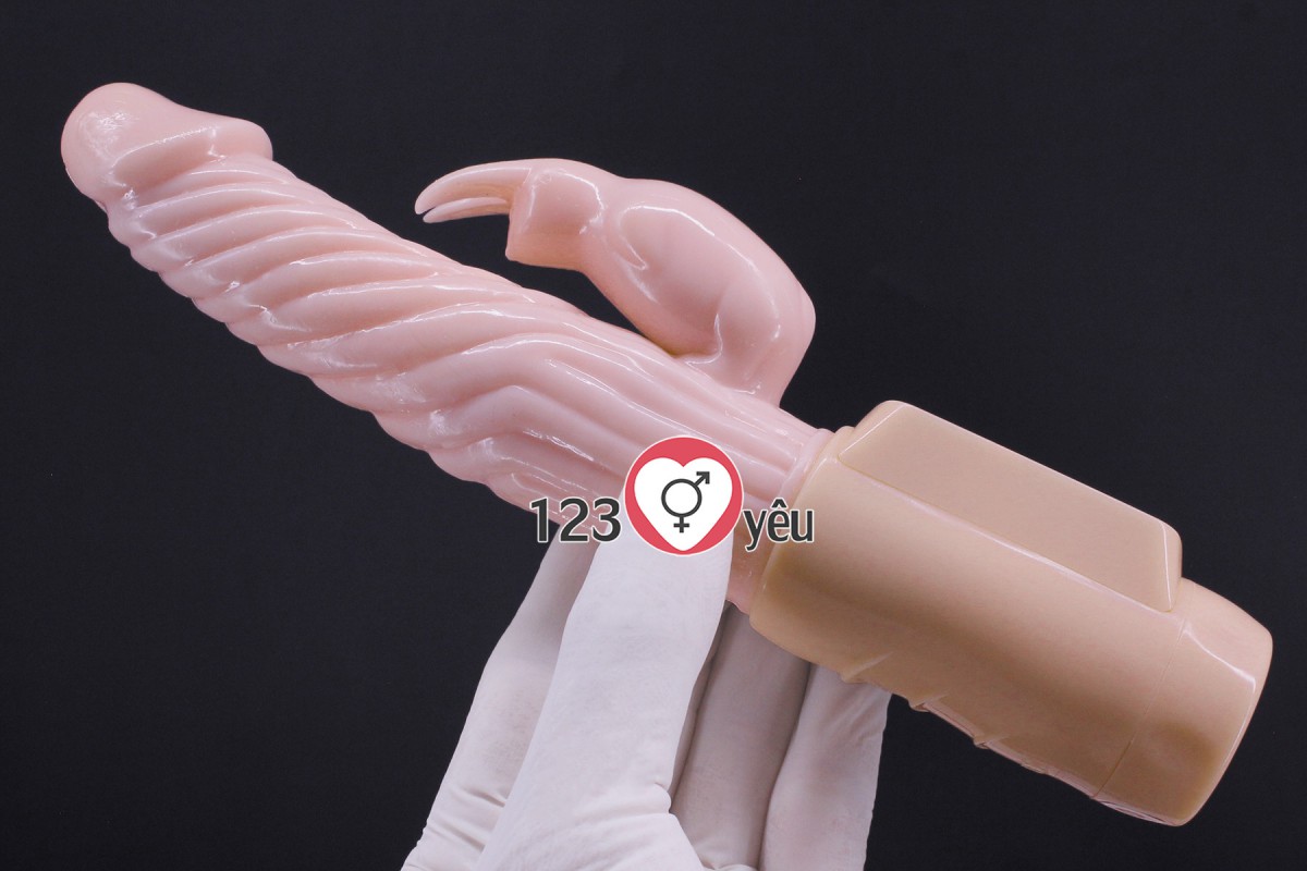 Dương vật giả Fire Bunny rung, ngoáy phát nhiệt pin sạc 5