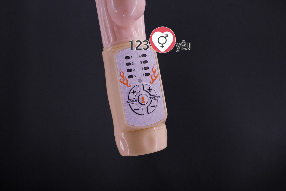 Dương vật giả Fire Bunny rung, ngoáy phát nhiệt pin sạc 8