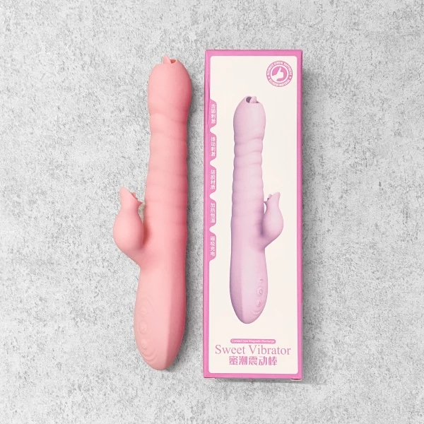 Lưỡi masage điểm G Sweet rung thụt, ph&aacute;t nhiệt pin sạc