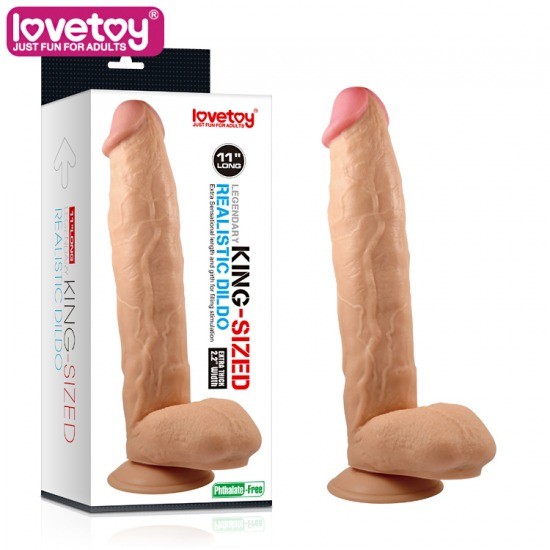 Dương vật giả c&oacute; đế cực khủng Lovetoy King size 11 inch