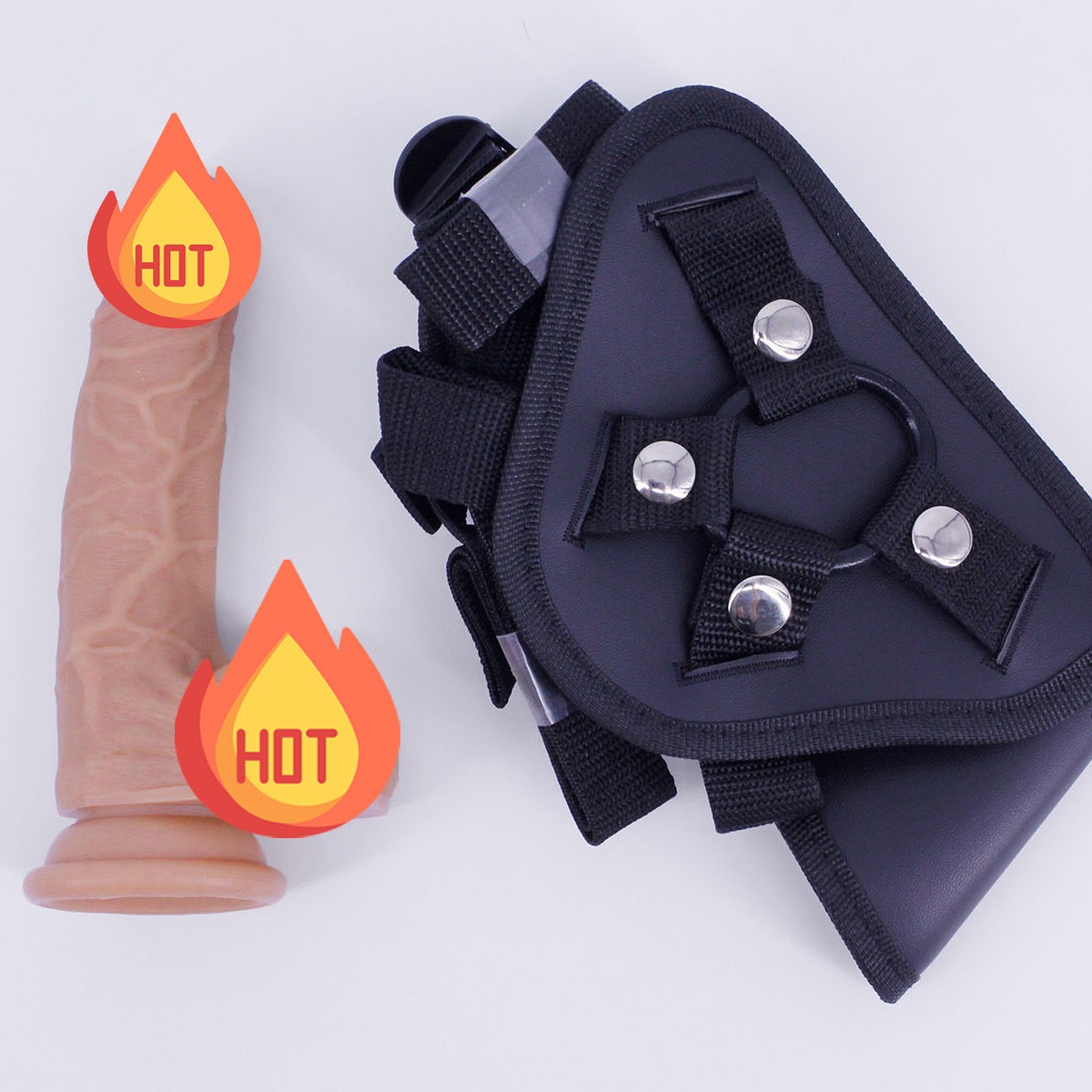 Dương vật giả c&oacute; d&acirc;y đeo pin sạc điều khiển từ xa