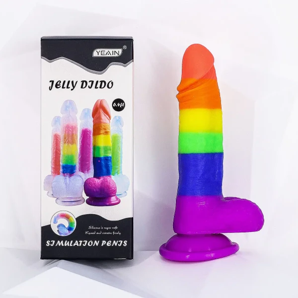 Dương vật giả có đế Jelly Dildo 7 màu